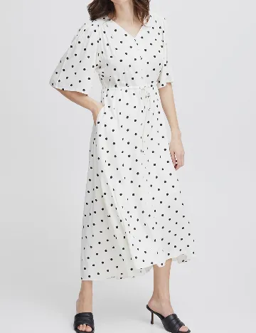 Rochie medie Fransa, alb