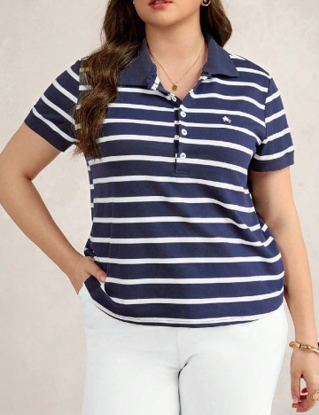 Tricou SHEIN CURVE, albastru