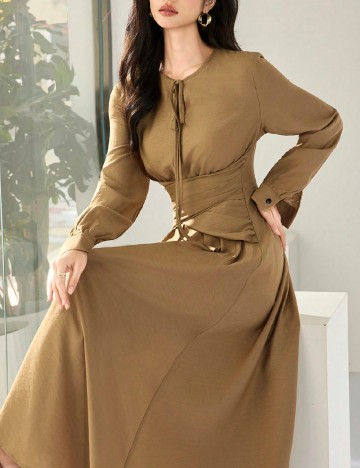 Rochie lunga SHEIN, maro