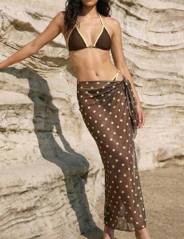Costum de baie SHEIN, maro
