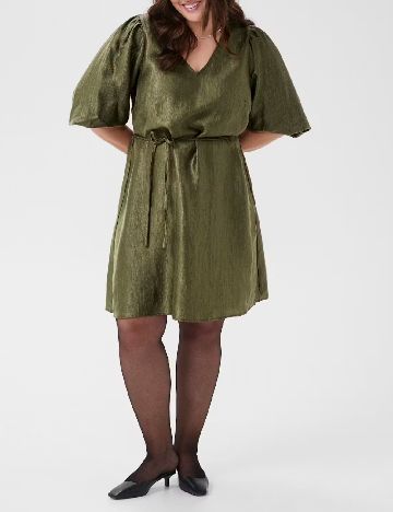 Rochie scurta Kaffe Curve, verde