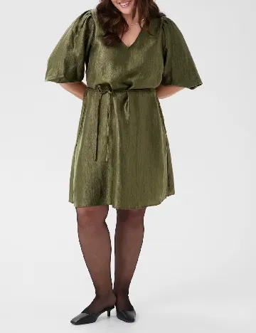 Rochie scurta Kaffe Curve, verde