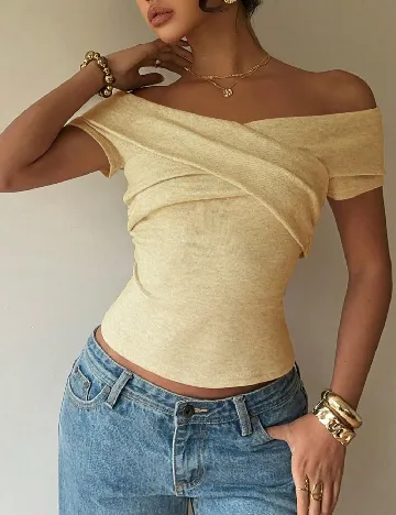 Top SHEIN, galben deschis