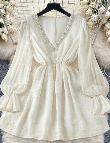 Rochie scurta SHEIN, ecru