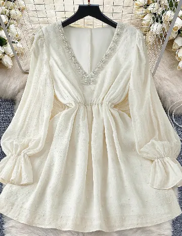 Rochie scurta SHEIN, ecru