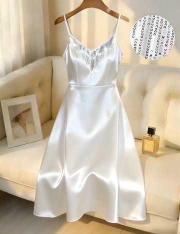 Rochie medie SHEIN, alb