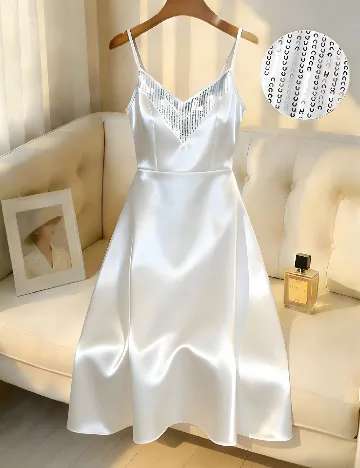 Rochie medie SHEIN, alb