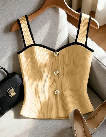 Top SHEIN, galben