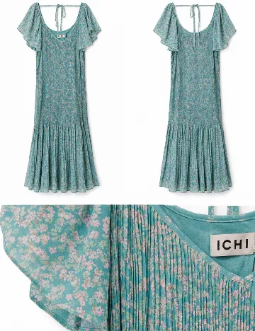Rochie medie Ichi, verde