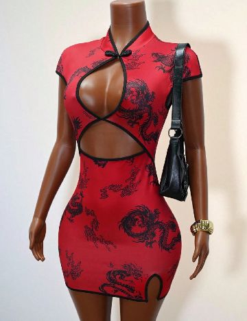 Rochie scurta SHEIN, rosu