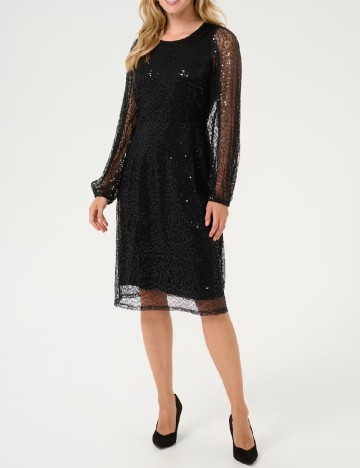 Rochie medie Cream, negru