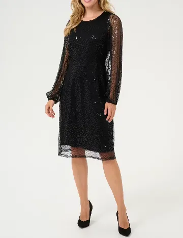 Rochie medie Cream, negru
