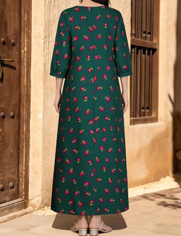 Rochie lunga SHEIN, verde/roz