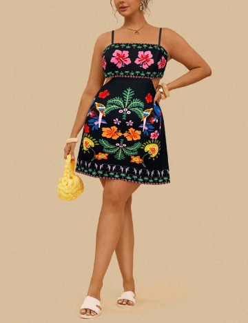 Rochie scurta SHEIN CURVE, mix culori