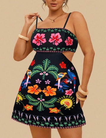 Rochie scurta SHEIN CURVE, mix culori