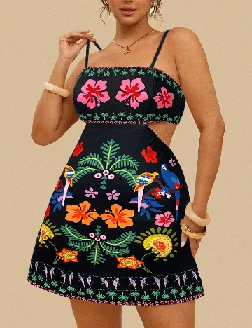Rochie scurta SHEIN CURVE, mix culori