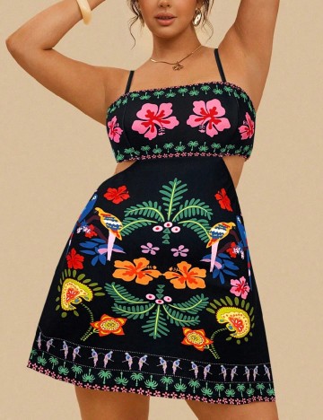 Rochie scurta SHEIN CURVE, mix culori