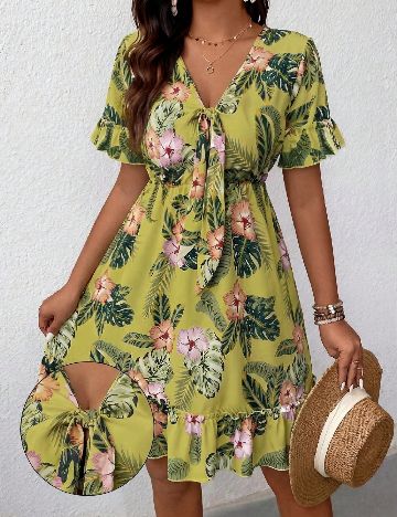 Rochie scurta SHEIN, verde