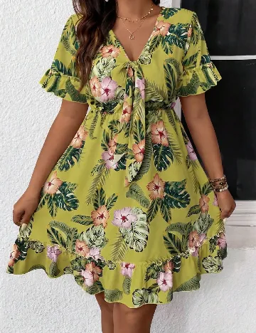 Rochie scurta SHEIN, verde