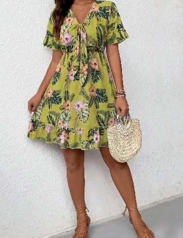 Rochie scurta SHEIN, verde