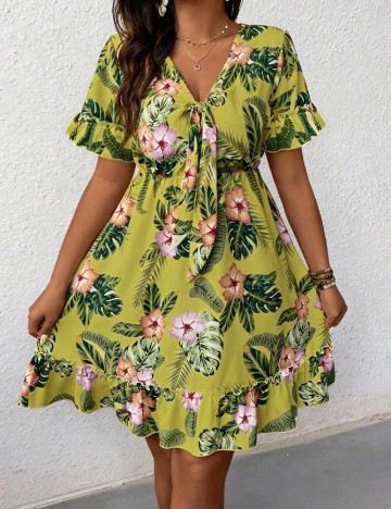 Rochie scurta SHEIN, verde