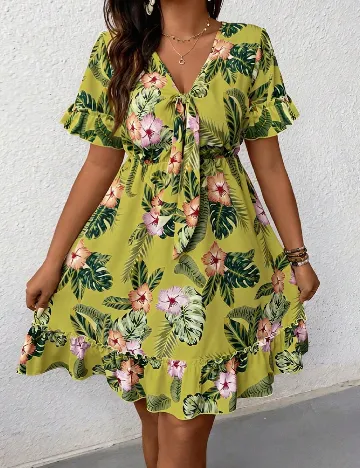 Rochie scurta SHEIN, verde