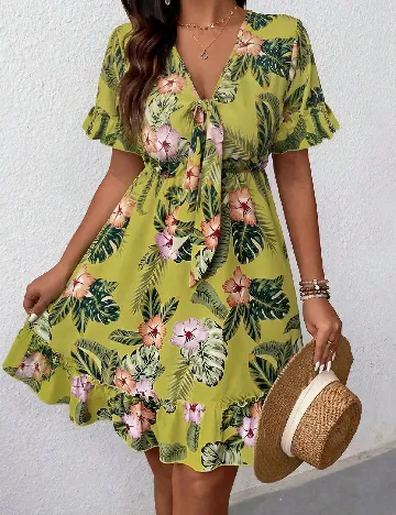 Rochie scurta SHEIN, verde