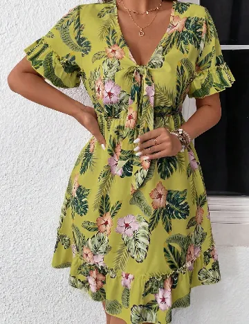 Rochie scurta SHEIN, verde