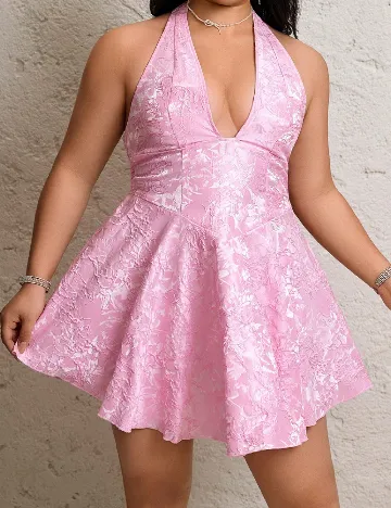 Rochie scurta SHEIN CURVE, roz