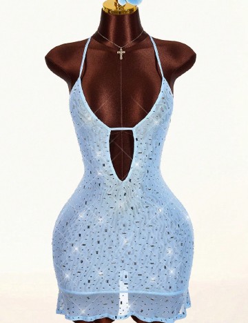 Rochie de plaja SHEIN, albastru