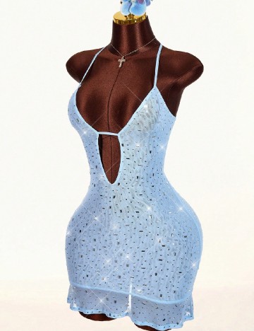 Rochie de plaja SHEIN, albastru