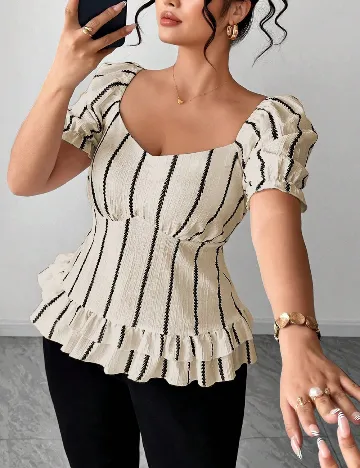 Bluza SHEIN CURVE, crem