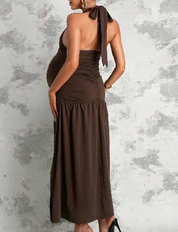 Rochie lunga SHEIN Maternity, maro