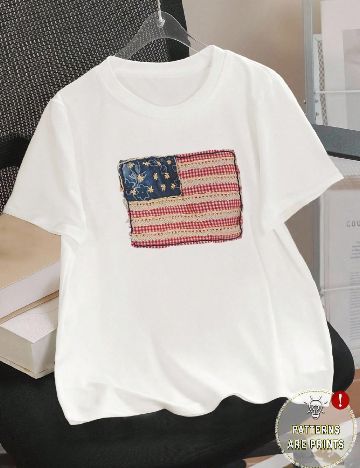 Tricou Oversize SHEIN, alb