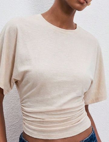 Tricou SHEIN, crem