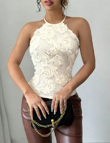 Top SHEIN, ecru