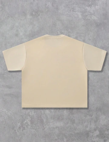 Tricou Romwe, galben deschis