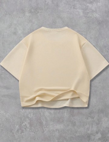 Tricou Romwe, galben deschis