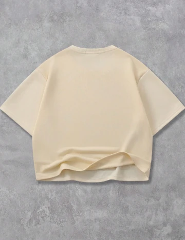 Tricou Romwe, galben deschis