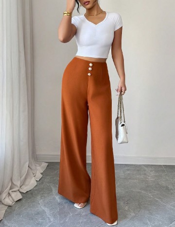 Pantaloni SHEIN, caramiziu