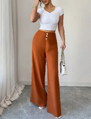 Pantaloni SHEIN, caramiziu