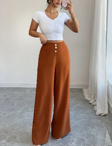 Pantaloni SHEIN, caramiziu