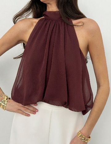 Bluza SHEIN CURVE, pruna