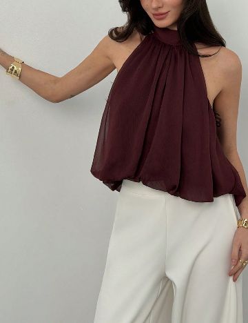 Bluza SHEIN CURVE, pruna