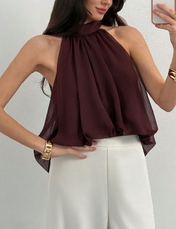 Bluza SHEIN CURVE, pruna