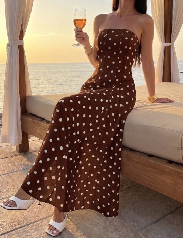 Rochie lunga SHEIN, maro