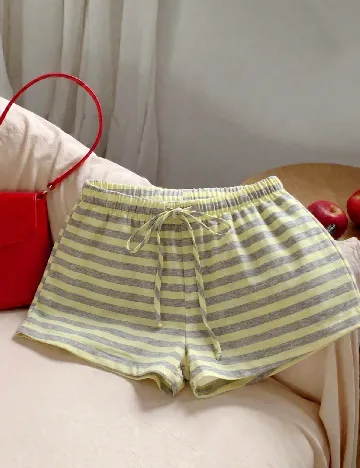 Pantaloni scurti SHEIN, gri/galben