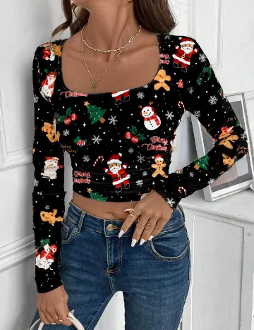 Top SHEIN, negru