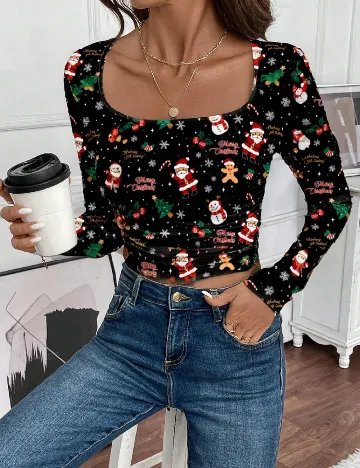 Top SHEIN, negru
