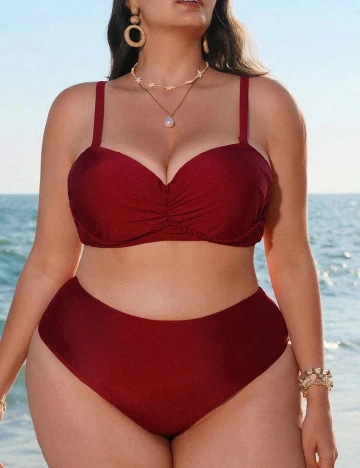 Costum de baie SHEIN CURVE, rosu